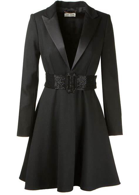 Tuxedo dress in wool 